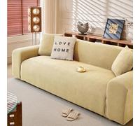 ZYHBBGXFC-XM Housse de canapé 1, 2, 3, 4 ou 5 Places, en Velours épais, de Luxe, de Couleur Unie, Extensible, for Fauteuil inclinable(Yellow,2-Seat 145-185cm)