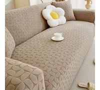 ZYHBBGXFC-XM Housse de canapé 1, 2, 3, 4 ou 5 Places, en Velours épais, de Luxe, de Couleur Unie, Extensible, for Fauteuil inclinable(Brown,2-Seat 145-185cm)