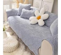 ZYHBBGXFC-XM Housse de canapé en Chenille de Luxe, antidérapante, Ajustement Universel for canapé 1/2/3/4 Places et en L, Protection de Meubles Durable, Motif à Chevrons(Gray,110 * 160cm/43 * 63in)