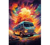ZYHDK 1000 Pièces ，Coloré Cars ，Abstract Puzzle Artistique ，Irregularity Puzzle ，Jouet Personnalisé Amusant ，Jeu Éducatif pour Adultes Xd435Yk