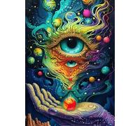 ZYHDK 1500 Pièces ,Affiche ,Difficult Puzzle ,Gifts ,Colorful ,Eyess Surreal Painting ,Image d'art De Jeu De Soulagement du Stress pour Adultes - Kz250Dw