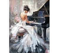 ZYHDK 1500 Pièces - Affiche - Puzzle Difficile - Gifts - Girlss Playing The Pianos Elegants Art Oil Painting - Décoration D'Intérieur - Jeux De Réduction du Stress en Famille,Rh223Mo