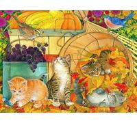 ZYHDK 1500 Pièces ，Affiche ，Puzzle Difficile ，Gifts ，Imagé ，Cute Cats Art Oil Painting ，Jeux De Réduction du Stress en Famille,Rh88Mo