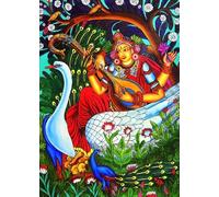ZYHDK 1500 Pièces ,Affiche ,Puzzle Difficile ,Gifts ,Imagé ,India Saraswatis Art Painting ,Jeux De Mémoire Et De Cognition pour Les Personnes Âgées ,Décoration D'Intérieur,Rh66Mo