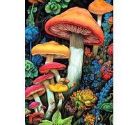 ZYHDK 1500 Pièces ，Coloré Fun Puzzle ，Photos ，Gifts ，Psychedelic Mushrooms Abstract Painting ，Jeux De Défis pour Enfants ，Jouet De Décompression pour Adultes - Zy139Zk