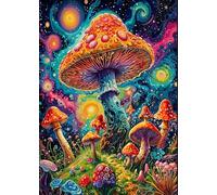 ZYHDK 1500 Pièces ，Coloré Fun Puzzle ，Photos ，Gifts ，Psychedelic Mushrooms Abstract Painting ，Jeux De Défis pour Enfants ，Jouet De Décompression pour Adultes - Zy142Zk