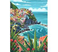 ZYHDK 1500 Pièces - Photos - Difficult Puzzle - Gifts - Italy Landscape Art Oil Painting - Jeux De Réduction du Stress en Famille - Décoration Murale - Yz285Wk