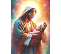 ZYHDK 1500 Pièces - Photos - Gifts - Coloré Puzzle - Jesus Marys Art Oil Painting - Elderly Jeu De Mémoire Et De Cognitions - Jouets De Défi Difficiles Et Amusants pour Toute La Famille - Yz250Wk
