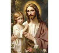 ZYHDK 1500 Pièces - Photos - Gifts - Coloré Puzzle - Jesus Marys Art Oil Painting - Elderly Jeu De Mémoire Et De Cognitions - Jouets De Défi Difficiles Et Amusants pour Toute La Famille - Yz251Wk