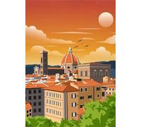 ZYHDK 1500 Pièces - Photos - Gifts - Colorful Puzzle - Florence Italy Travel Affiche - Jeux De Réduction du Stress en Famille - Alzheimer Toys for Adults - Kz216Dw