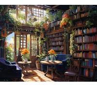 ZYHDK 1500 Pièces - Photos - Gifts - Puzzle Coloré - Art Illustrations of Study Room - Image du Jeu De Soulagement du Stress pour Adultes,Rh245Mo