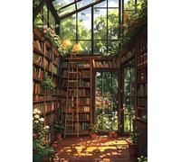 ZYHDK 1500 Pièces - Photos - Gifts - Puzzle Coloré - Art Illustrations of Study Room - Image du Jeu De Soulagement du Stress pour Adultes,Rh248Mo