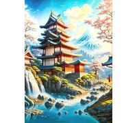 ZYHDK 1500 Pièces - Photos - Puzzle Irrégulier - Japanese Retro Imperials Palaces Architecture Painting - Jouets De Défi Difficiles Et Amusants pour Toute La Famille - Décoration Murale,Xz32Wp