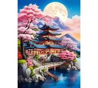 ZYHDK 1500 Pièces - Photos - Puzzle Irrégulier - Japanese Retro Imperials Palaces Architecture Painting - Jouets De Défi Difficiles Et Amusants pour Toute La Famille - Décoration Murale,Xz33Wp