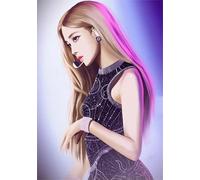 ZYHDK 1500 Pièces Puzzle - Colorful Puzzle - Photos - Gifts - Korea Group Band Blackpinks Rosé Art Affiche - Jeux De Réduction du Stress pour Adultes - Xw176Zk