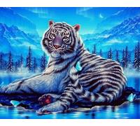 ZYHDK 2000 Pièces - Irregular Art Puzzle - Puzzle Difficile - Landscape White Tigerss Posters - Jeux De Réduction du Stress en Famille - Adults Puzzles Challenge Game - Hz47Zt