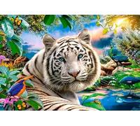 ZYHDK 2000 Pièces - Irregular Art Puzzle - Puzzle Difficile - Landscape White Tigerss Posters - Jeux De Réduction du Stress en Famille - Adults Puzzles Challenge Game - Hz45Zt