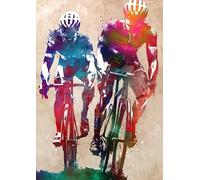 ZYHDK Colourful Irregular Puzzle,1500 Pièces ,Tours De Francess Cyclings Affiche ,Jeux De Réduction du Stress en Famille ,Jouets Amusants pour Adultes - Kz368Dw