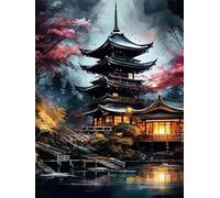 ZYHDK Puzzle 1500 Pièces, Irregularity Puzzle, Japanese Landscapes Imperials Palaces Oil Painting, Jouets Personnalisés pour Adultes Gifts, Dh171Sz
