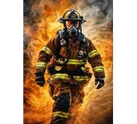ZYHDK Puzzle 1500 Pièces, Lrregular Puzzle, Abstract Firefighters Poster, Jouets De Décompression pour Adultes Gifts, Jeux De Mémoire Et De Cognition, Wall Decor, Dh162Sz
