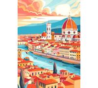 ZYHDK Puzzle 1500 Pièces - Photos - Gifts - Irregular Puzzle - Florence Travel Affiche - Jeux De Réduction du Stress en Famille - Jouets De Défi pour Adultes - Xw202Zk