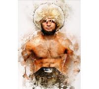 ZYHDK Puzzle 1500 Pièces - Photos - Gifts - Puzzle Irrégulier - Boxings Khabib Nurmagomedov Art Affiche - Jeu De Défi pour Adultes,Xz125Wp