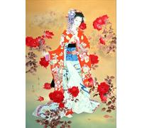 ZYHDK Puzzle De 1500 Pièces - Photos - Puzzle Coloré - Japanese Woman in Kimonos Vintage Oil Painting - Affiches De Jouets Amusants pour Adultes en Famille - Décoration D'Intérieur,Rh212Mo