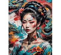 ZYHDK Puzzles 1500 Pièces, Art, Gifts, Japanese Landscapes Geishas Affiche, Challenge Toy for Adults Teenagers, Jeux De Réduction du Stress en Famille, Dh149Sz