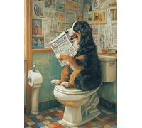 ZYHDK Puzzles 1500 Pièces, Funny Dog Reading Newspapers Affiche, Jeux De Mémoire pour Adultes, Jouets Anti-Stress pour La Famille Gifts, Dh258Sz