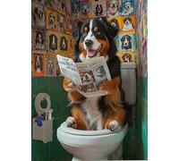 ZYHDK Puzzles 1500 Pièces, Funny Dog Reading Newspapers Affiche, Jeux De Mémoire pour Adultes, Jouets Anti-Stress pour La Famille Gifts, Dh256Sz