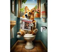 ZYHDK Puzzles 1500 Pièces, Funny Dog Reading Newspapers Affiche, Jeux De Mémoire pour Adultes, Jouets Anti-Stress pour La Famille Gifts, Dh257Sz