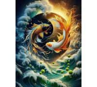 ZYHDK Puzzles 1500 Pièces, Lrregular Puzzle, Tai Chi Goldfishs Affiche, for Adults Jouets Éducatifs Familiaux Gifts, Wall Decor, Dh340Sz