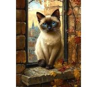 ZYHDK - Puzzles De 2 000 Pièces - Cadeaux - Siamese Cat in The Gardens Images d'art - Jeu De Puzzle Amusant Et Personnalisé pour Adultes - Accueil Jeux Éducatifs Puzzles - Gk298Aw