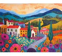 ZYHDK - Puzzles De 2000 Pièces - Art Photos - Cadeaux - Colorful Abstract Landscape Illustrations - Jouets De Défi Personnalisés pour Adultes - Décoration Intérieure - Hj173Mb