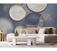 ZYHFDC Papier Peint Panoramique Disques suspendus artistiques Disques Tableaux Muraux Tapisserie Photo Décoration Murale Salon Chambre 400CM(L)*280CM(H)