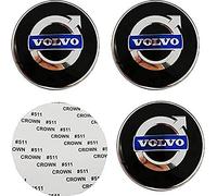 ZYHHDP 4 PièCes Voiture Pneus Et Jantes Cache-Moyeux EmblèMe Autocollant Couverture De DéCalcomanie, pour Volvo S60 S80 S90 XC40 XC60 XC70 V40 V50 V60 V90 C30 C40 65mm Anti-PoussièRe
