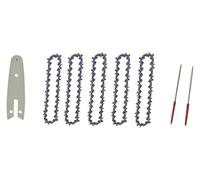 Zyhhlxh Ensemble de scie à chaîne 4 pouces, mini électrique portable sans fil, 28 nœuds, 14 couteaux, batterie for outils jardinage en bois wda.