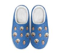 ZYHJJ Pantoufles Personnalisées Avec Votre Nom/Photo,Hiver Pantoufles d'intérieur et d'extérieur en coton doux pour chambre à coucher, hôtel, Cadeaux Personnalisés,Pour Hommes Et Femmes (Style-2)