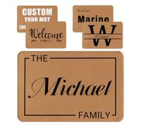 ZYHJJ Tapis Personnalisé Prénom - Bienvenue chez - Paillasson Personnalisé, Tapis personnalisé entrée,Résistant - avec Base Antidérapante