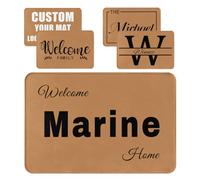 ZYHJJ Tapis Personnalisé Prénom - Bienvenue chez - Paillasson Personnalisé, Tapis personnalisé entrée,Résistant - avec Base Antidérapante