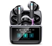 ZYHKON AI Écouteur Traducteur Instantané 164 Langues, ANC/ENC Réduction du Bruit, Écran Tactile LED, 7 Modes de Traduction, 3 en 1 Écouteur Traducteur, Appels/Musique/Traduction, Noir corbeau