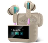 ZYHKON Ecouteurs Bluetooth sans Fil, Écouteur Bluetooth 5.4 avec Écran Tactile Multifonction, Stéréo Immersif Ecouteurs sans Fil avec Réduction du Bruit ANC ENC/Mode 5 EQ, IP7 Étanche, Kaki