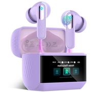 ZYHKON Ecouteurs Bluetooth sans Fil, Écouteur Bluetooth 5.4 avec Écran Tactile Multifonction, Stéréo Immersif Ecouteurs sans Fil avec Réduction du Bruit ANC/Mode Transparence/Mode 5 EQ, Violet Taro