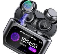 ZYHKON Ecouteurs Bluetooth Sans Fil, HiFi Stéréo Casque Bluetooth 5.4 Appels Clairs, Mini Écouteurs de Sommeil avec Écran Tactile, IP7 Étanche Écouteurs Intra-Auriculaires pour Dormir Sur le Côté Noir