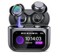 ZYHKON Ecouteurs Bluetooth Sans Fil, Mini Écouteurs de Sommeil avec Écran Tactile, HiFi Stéréo Casque Bluetooth 5.4 Appels Clairs, IP7 Étanche Écouteurs Intra-Auriculaires pour Dormir Sur le Côté Noir