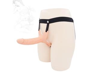 ZYHNYTAO Agrandisseur de manchon de pénis creux Strapon Gode ceinture Gode ceinture Agrandisseur de pénis réglable Masturbateur Sex Toy pour hommes femmes