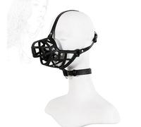 ZYHNYTAO Bâillon de bondage pour chien, museau de bouche, bâillon en silicone extrême avec collier en cuir réglable, harnais fétichiste, ouverture de bouche BDSM pour jeux sexuels, jouet sexuel