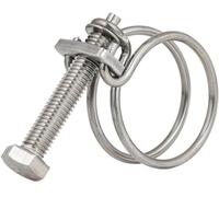 ZYHNYTAO Cerceau en fil d'acier inoxydable 304, cerceau à gorge à double fil, clip solide, réglage fixe, cerceau de tuyau en PVC, tuyau d'eau, tuyau de ventilation