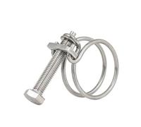 ZYHNYTAO Collier de serrage à double fil en acier inoxydable 304, collier de serrage en caoutchouc pour tuyau de plomberie, fixation de maintien