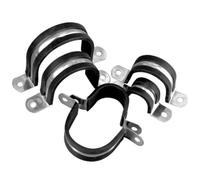 ZYHNYTAO Collier de serrage pour tuyau d'eau de type U/R en acier inoxydable 304, bande en caoutchouc, absorption des chocs, cerceau de gorge de selle de cheval, type R M50 (2 pièces)